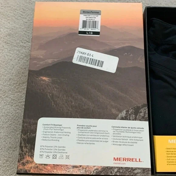 Merrell Trektek II Base Layer Top, L - Picture 8 of 16